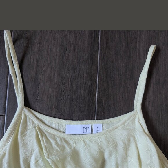 Nordstrom BP, Strappy Open Shoulder Bell Sleeve Top, Yellow Candle, Sz S - Picture 3 of 5